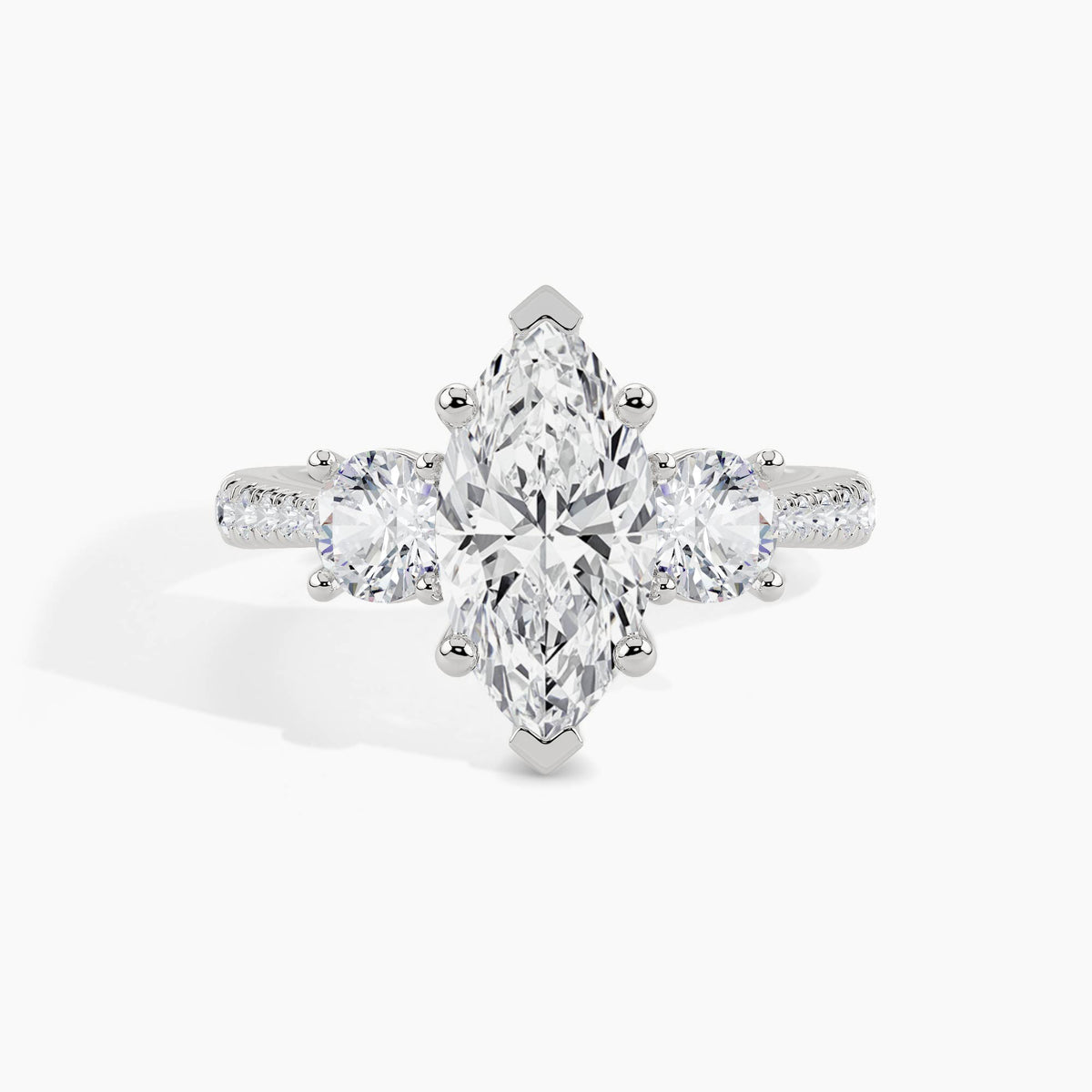 White Gold, Marquise, down view
