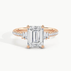 Rose Gold, Emerald, down view