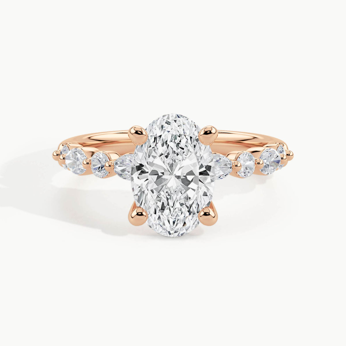 Rose Gold, Oval, down view