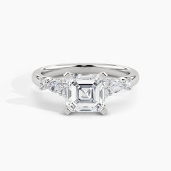 950 Platinum, Asscher, down view