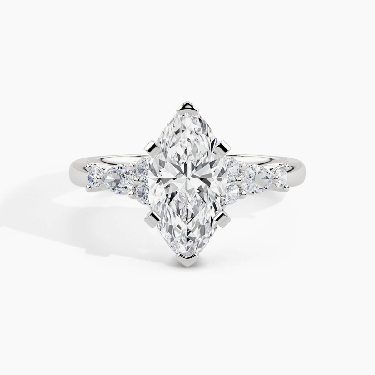 White Gold, Marquise, down view