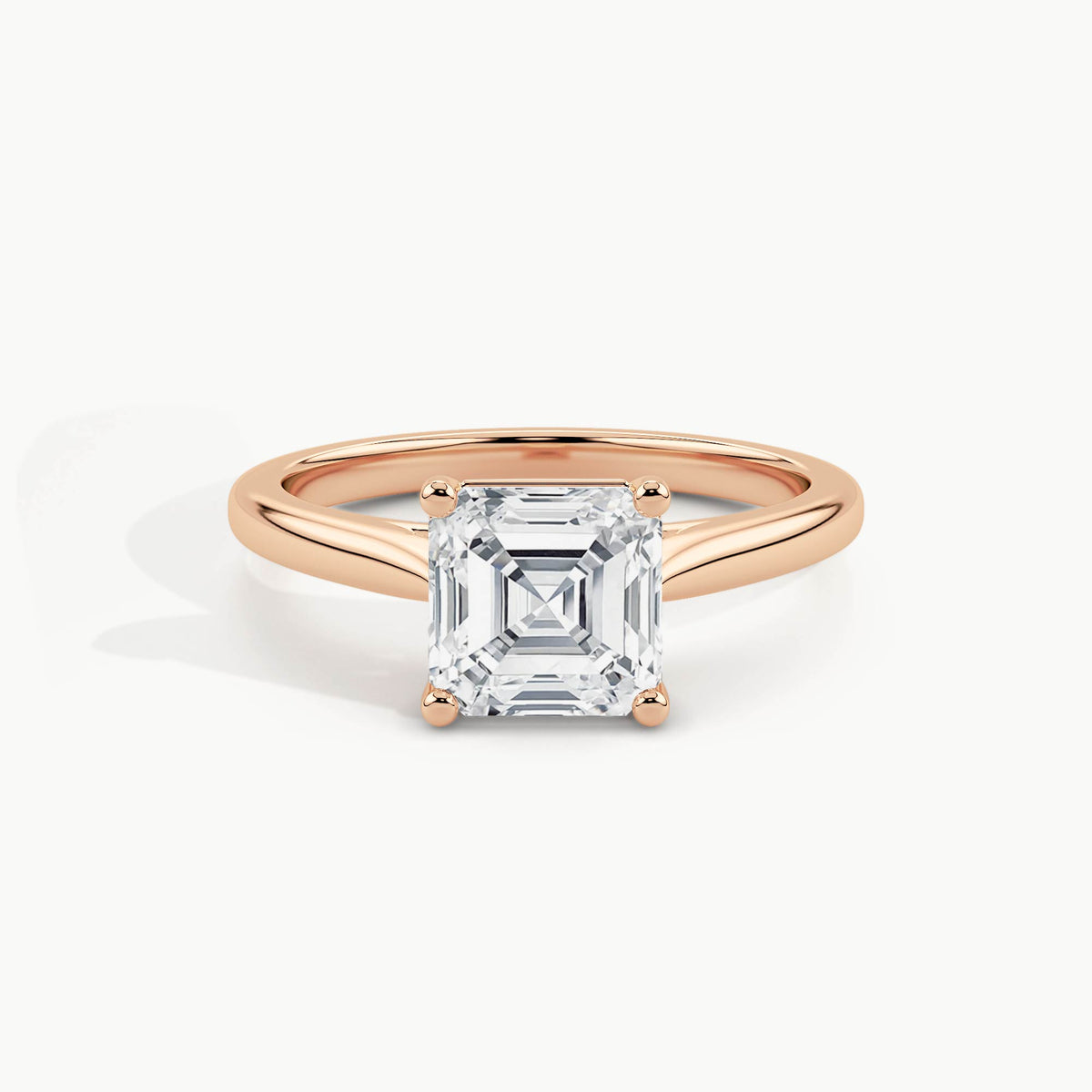Rose Gold, Asscher, down view