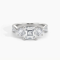 White Gold, Asscher, down view