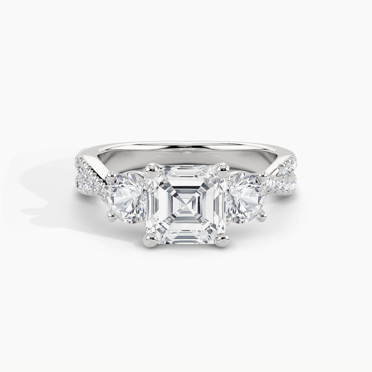 White Gold, Asscher, down view