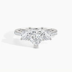 950 Platinum, Heart, down view