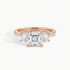 Rose Gold, Asscher, down view