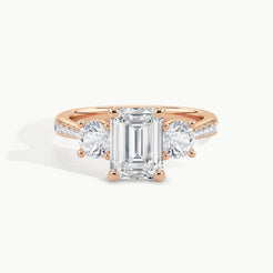 Rose Gold, Emerald, down view