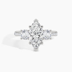 950 Platinum, Marquise, down view