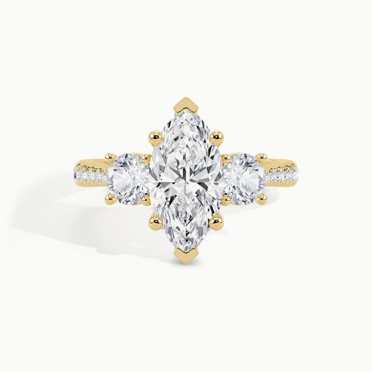 Yellow Gold, Marquise, down view