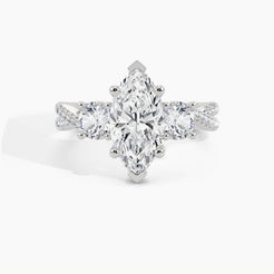 950 Platinum, Marquise, down view