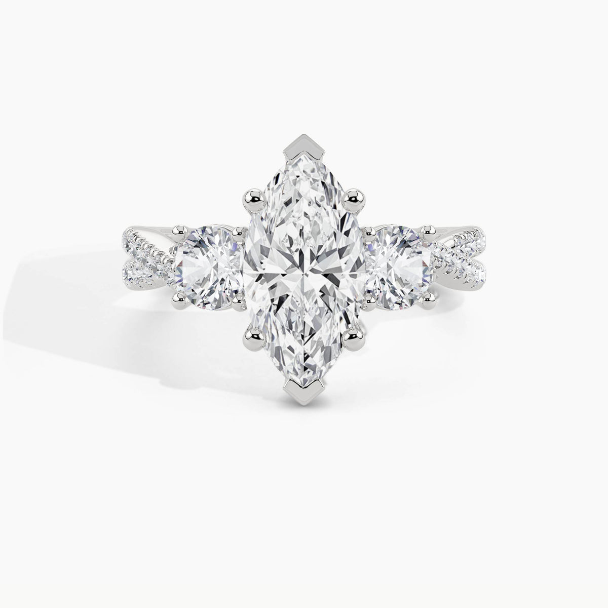 950 Platinum, Marquise, down view