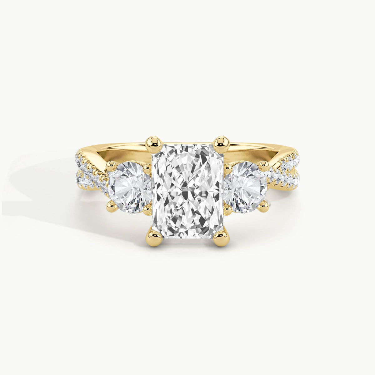 Yellow Gold, Radiant, down view