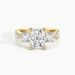 Yellow Gold, Radiant, down view