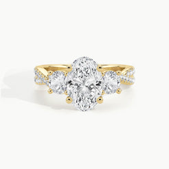 Yellow Gold, Oval, down view