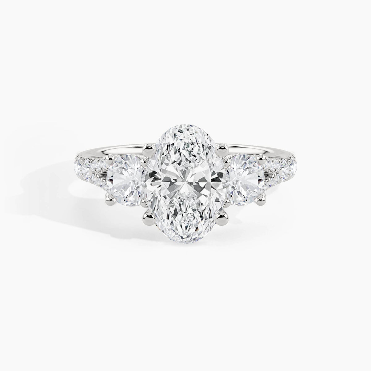 950 Platinum, Oval, down view