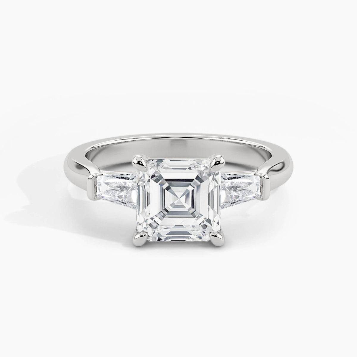 950 Platinum, Asscher, down view