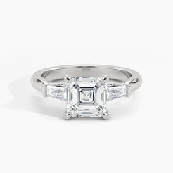 950 Platinum, Asscher, down view