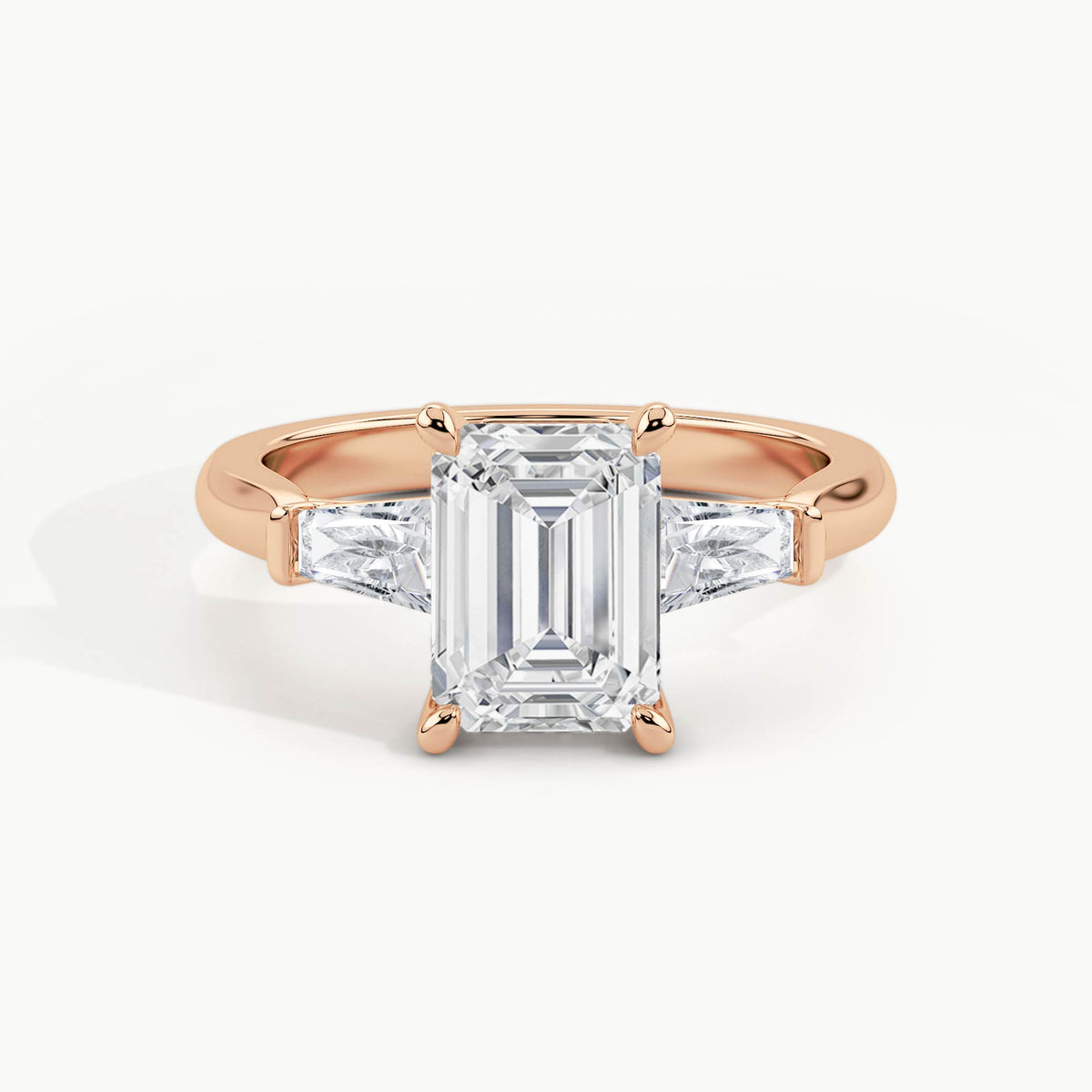 Rose Gold, Emerald, down view