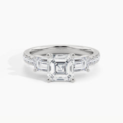950 Platinum, Asscher, down view