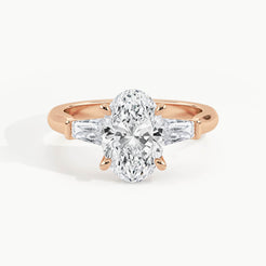 Rose Gold, Oval, down view