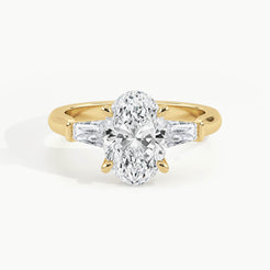 Yellow Gold, Oval, down view