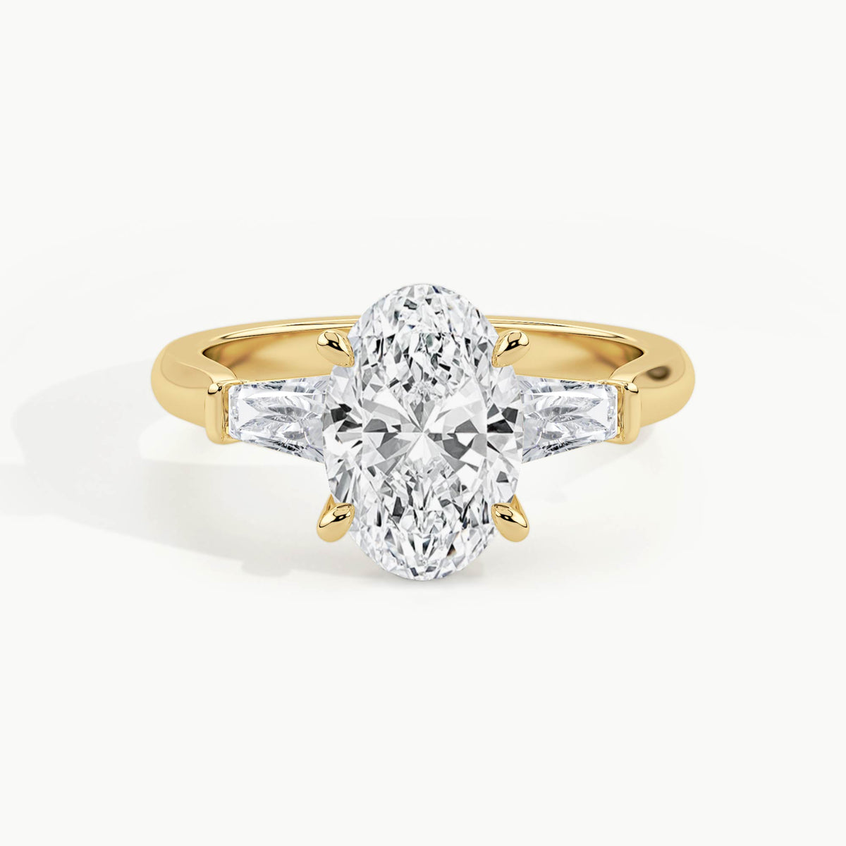 Yellow Gold, Oval, down view