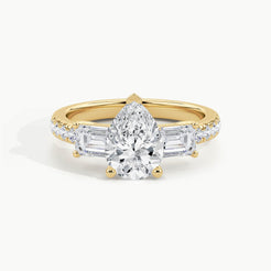 Yellow Gold, Pear, down view
