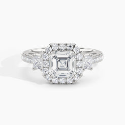 950 Platinum, Asscher, down view