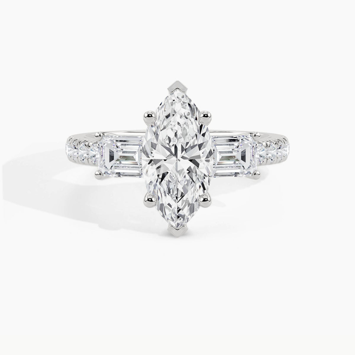White Gold, Marquise, down view