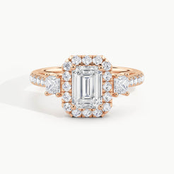 Rose Gold, Emerald, down view