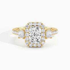 Yellow Gold, Radiant, down view