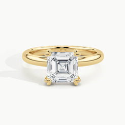 Yellow Gold, Asscher, down view