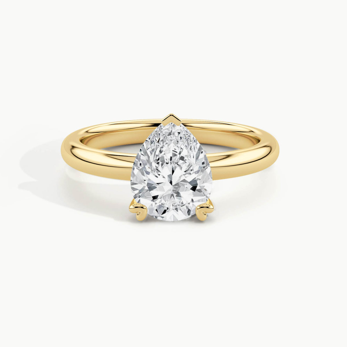 Yellow Gold, Pear, down view