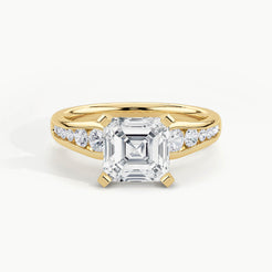 Yellow Gold, Asscher, down view