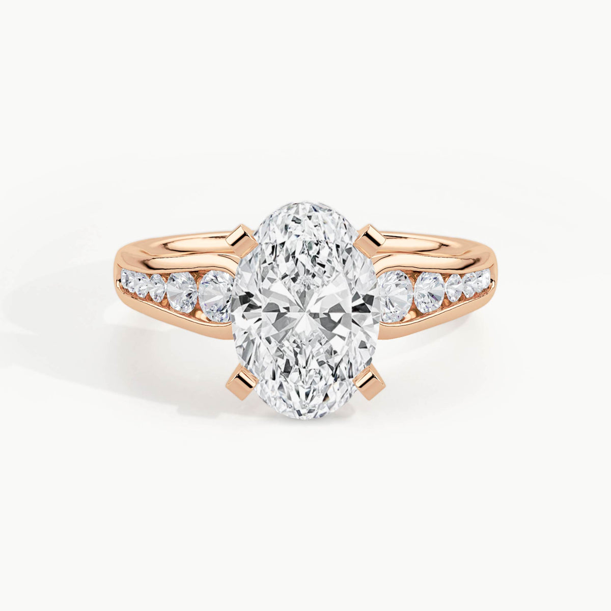 Rose Gold, Oval, down view