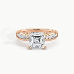 Rose Gold, Asscher, down view