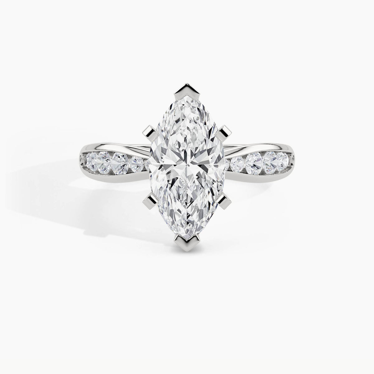 White Gold, Marquise, down view