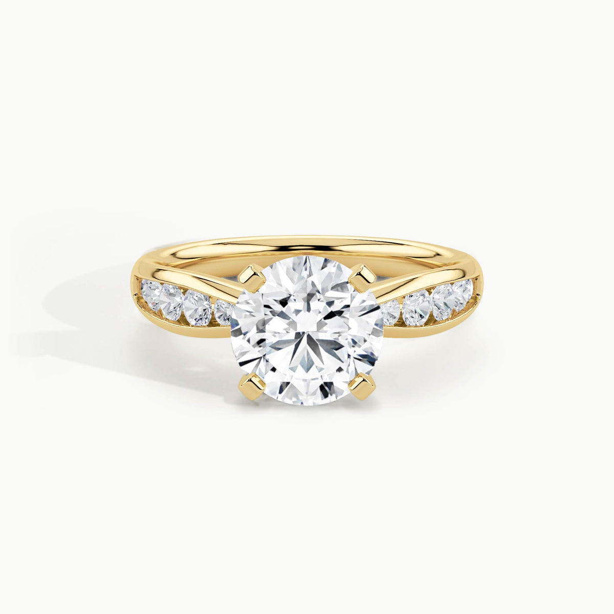 Yellow Gold, Round, down view