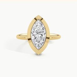 Yellow Gold, Marquise, down view
