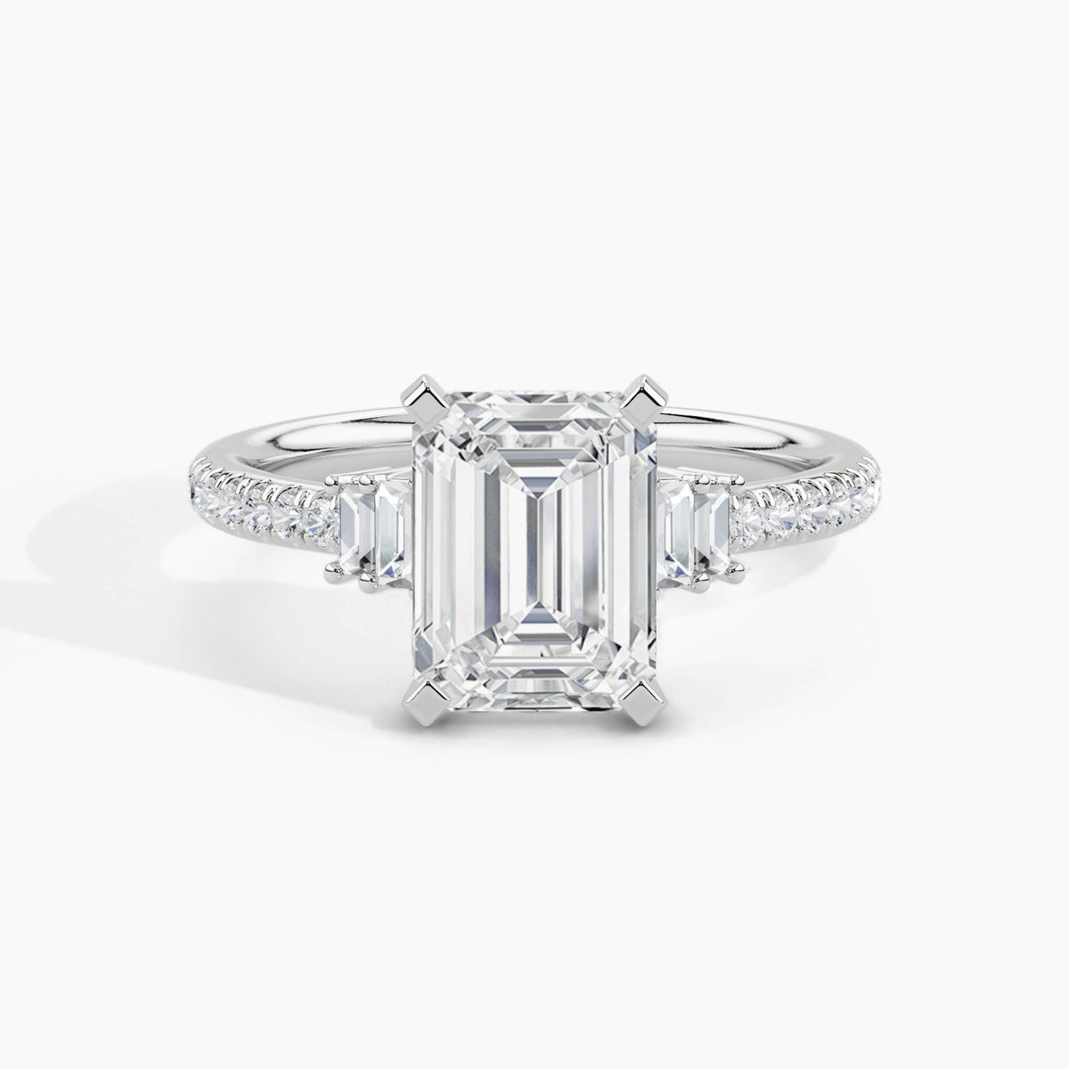 950 Platinum, Emerald, down view
