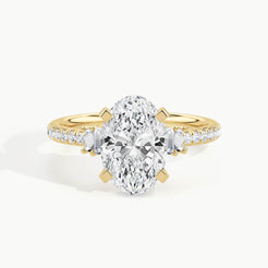 Yellow Gold, Oval, down view