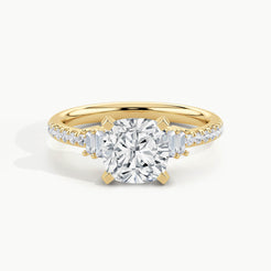 Yellow Gold, Cushion, down view