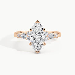 Rose Gold, Marquise, down view
