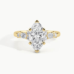Yellow Gold, Marquise, down view