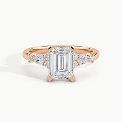 Rose Gold, Emerald, down view
