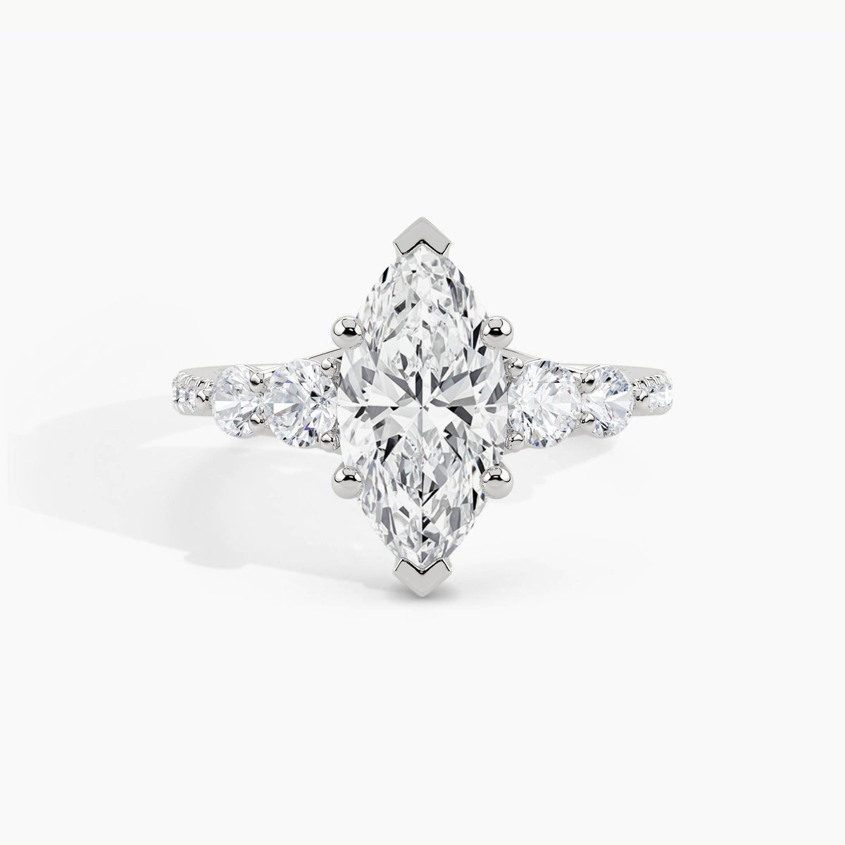 White Gold, Marquise, down view