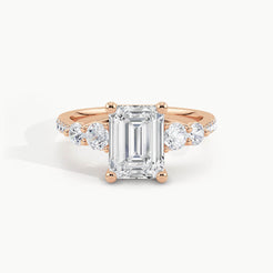 Rose Gold, Emerald, down view