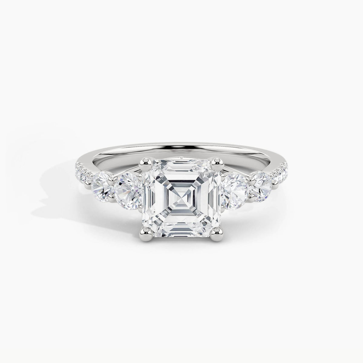 950 Platinum, Asscher, down view