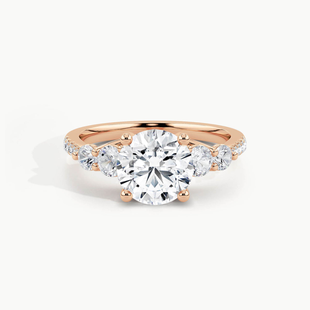 Rose Gold, Round, down view