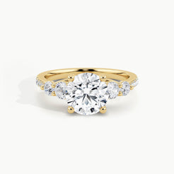 Yellow Gold, Round, down view